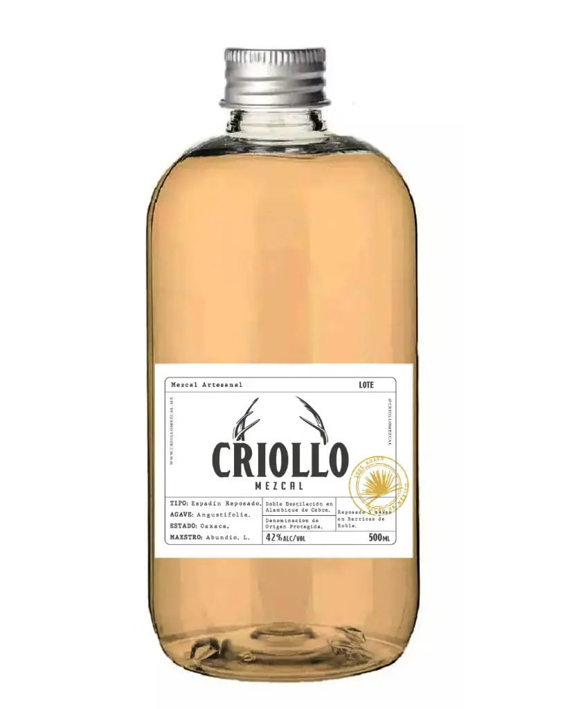 Criollo Mezcal - Espadín Reposado 42% de 500 ml  
